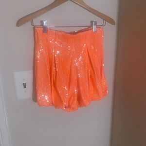 Aniye By Sequin Pleated Balloon Shorts NWT Small
